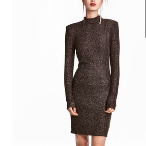 NWOT H&M By Night Women’s Black + Glitter Dress, 4